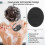 (BlackGrey)Soft Silicone Body Scrubber Handheld Shower Cleansing Brush,gentle Exfoliating 5