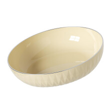 Large Pasta Serving Bowl with Elegant Cream Finish, 25cm Plastic Salad Bowl for Vegetables and Fruits