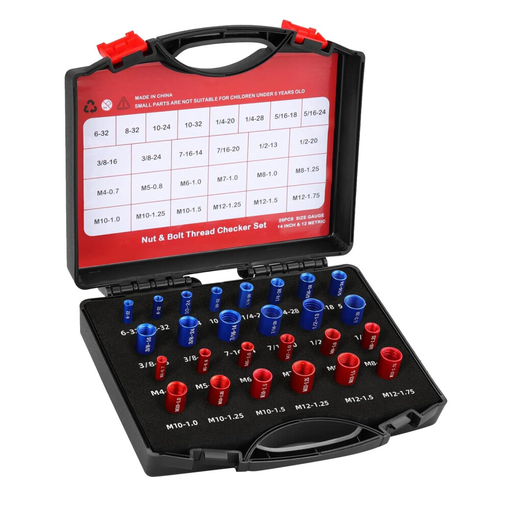 Nut Bolt Thread Checker Measurement Tool For Automotive Mechanics Thread Pitch Gauge Nut Thread Gauge Bolt Thread Gauge Tool 9382693494436