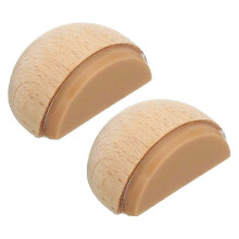 2 Pcs Door Stoppers, Door Stop Doorstop Wooden Door Stopper Wedge Door Wedge Self Adhesive Doorstop
