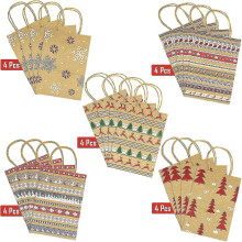 Christmas Gift Bags In 20 Assorted Styles Christmas Paper Bags with Handles Christmas Gift Bags With