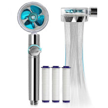 Shower head, high pressure shower head, propeller shower head with filter, 360 rotating shower head,