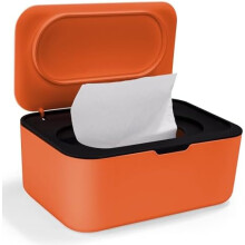 Cheerhom Baby Wipes Dispenser with Lid, Waterproof Wet Wipes Container for Bathroom, Bedroom, Car and Office, Black