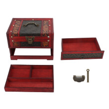Aufbewahrungsbox aus Holz im Retro-Stil, Vintage-Schatzkiste, dekorative Schmuckschatulle für kleine Objekte, Sammlerstücke, Heimdekoration in