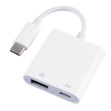 Camera Connector Kit, Lightning To Usb Camera Adapter With Charging Port Plug And Play For Select Iphone, Ipad Models Support Connect Card Reader, Mid