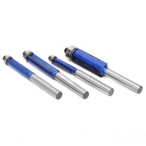 1/4 Inch Shank Flush Trim Router Bit Set With Cutting Diameter Options Ideal For Laminates And Solid Woods 2