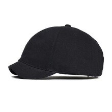 Men's Short Brim Baseball Cap Adjustable Size Quick-Drying Lightweight Breathable Structured Dad Hat Black