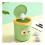 Mini Trash Can with Lid Compact Small Trash Bin for Bedroom Bedside Office Storage Green 4