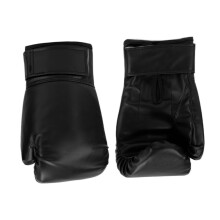 Adult Unisex 10oz Boxing Gloves, Black, PU Leather, 25x15cm