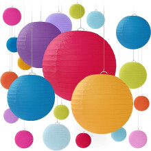 Decorative colored lampshade (20 pieces of mixed colors 8 inch (20cm)