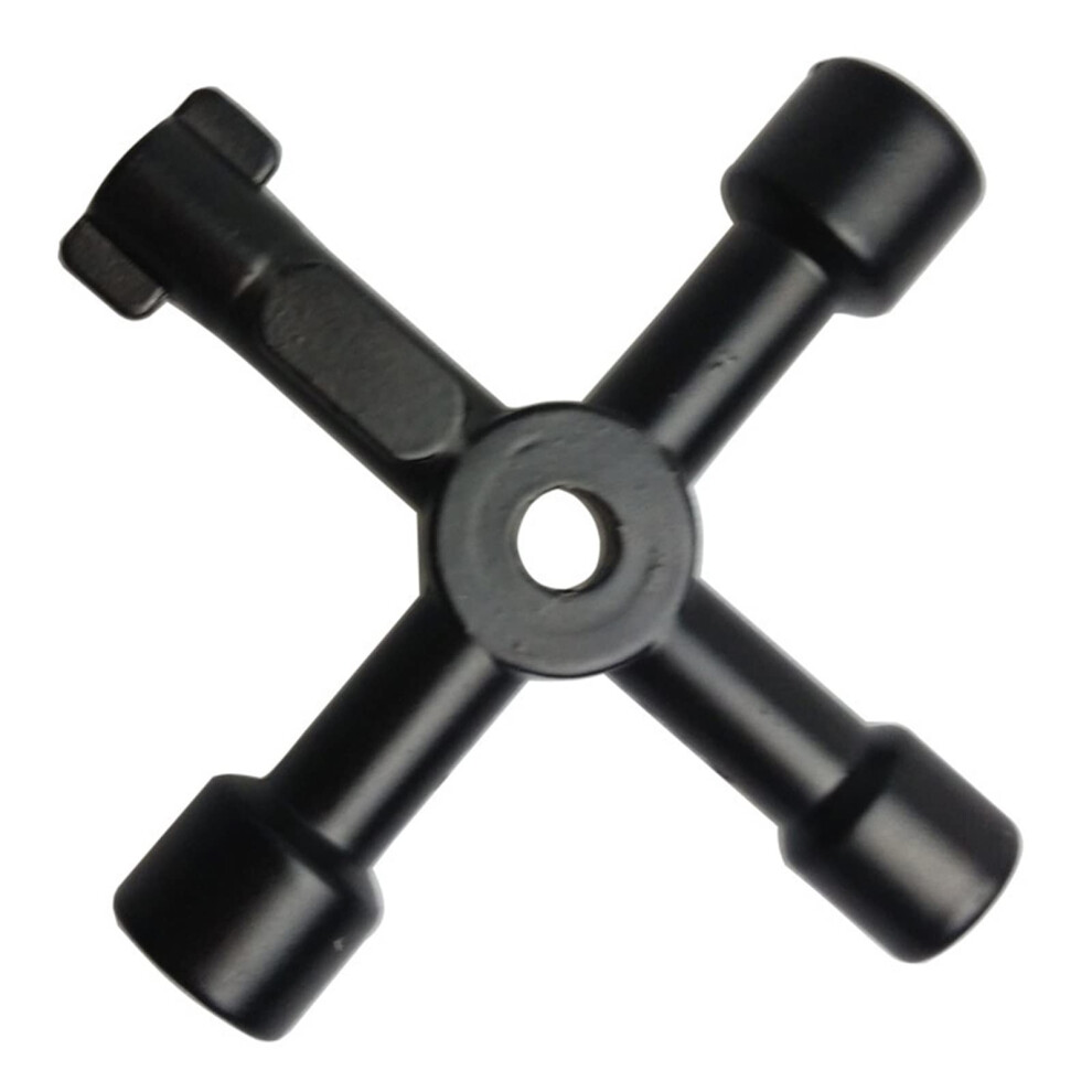 Wrenches 4 Way Universal Cross Triangle Wrench Key For Train Electrical Elevator Cabinet Valve Alloy Tools Schwarz 9347817759846