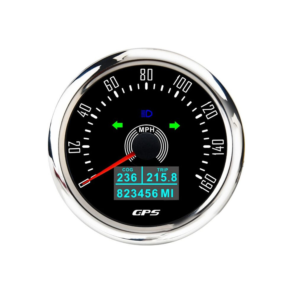 85Mm Gps Speedometer With Gps Antenna 7Colors Backlight Digital Led Odometer Gauge For 12V24v Car Boat Marine 0-160Mph,A 6032532940961