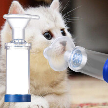 Handheld Pet Inhaler for Cats and Dogs, Portable Aerosol Chamber Mask, Nebulizer for Pet Asthma and Respiratory Treatment