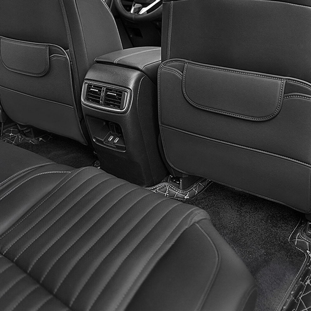 Car Seat Back Protector Pu Leather Waterproof Kick Mats For Seat Ateca Cupra Kh7 20172024, 2 Pcs 9347817756319