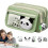 (Avocado Green) Large Capacity High Aesthetic Panda Pencil Case 1