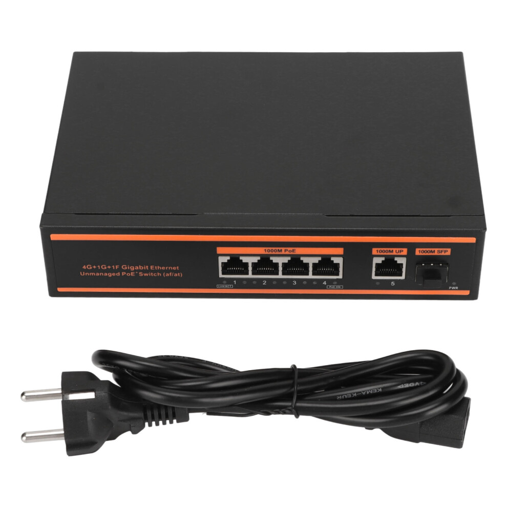 Poe Switch With 78W Power Budget, Unmanaged Gigabit Switch With Sfp Port, Fanless Metal Design For Reliable Networking 9773935468191