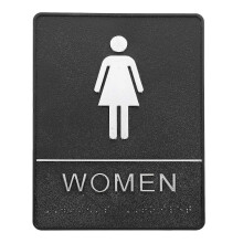 Toilet Sign Wc Notice Board Bathroom Sign Toilet Sign Wall Decal Mural for Men And Women (women) (wh