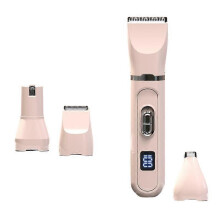 (pink) 4-in-1 Multi-functional Electric Dog Clippers For Grooming Cordless Dog Shaver Clippers Trimmers Low Noise Pet Grooming Tools
