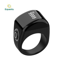 (Black 20) Smart Ring Bluetooth Ring Electronic Counter Time Reminder Fitness Tracking Heart Rate Monitoring Sleep Analysis Waterproof Design