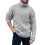 (M,Style 1)sweater Men Solid Color Sweater Turtleneck Sweater 1