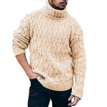 (XL,Style 1)sweater Men Solid Color Sweater Turtleneck Sweater