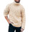 (M,Style 1)Sweater Men Solid Color Sweater Turtleneck Sweater 1