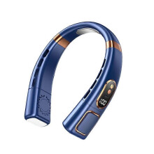 (blue) Hanging Neck Fan Cooling Air Cooler Little Electric Air Conditioner