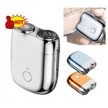 (silver) Men's Portable Alloy Electric ShaverMini Magnetic Automatic Electric Shaver