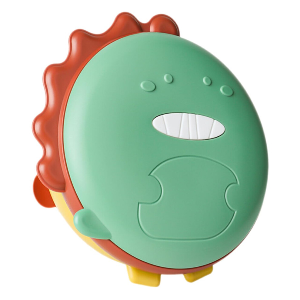 Silicone Baby Suction Plate with Strong Suction Cup Base and Separate Food Compartments Green