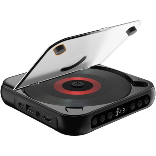 Compact CD Player With LCD Display 2000mAh Battery Portable Digital Music Player White Repeat Function 2