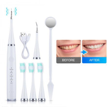 (white) Ultrasonic Scaler For Teeth Tartar Stain Tooth Calculus Remover Electric Sonic