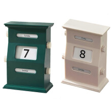 (green) 2025 Vintage Perpetual Desk Calendar,Desktop Calendar for Daily Office HomeDecor
