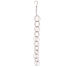 Corrente de chuva de metal com laço duplo, detalhe atraente para jardins e terraços, elegância nobre na decoração externa, ajustável para se