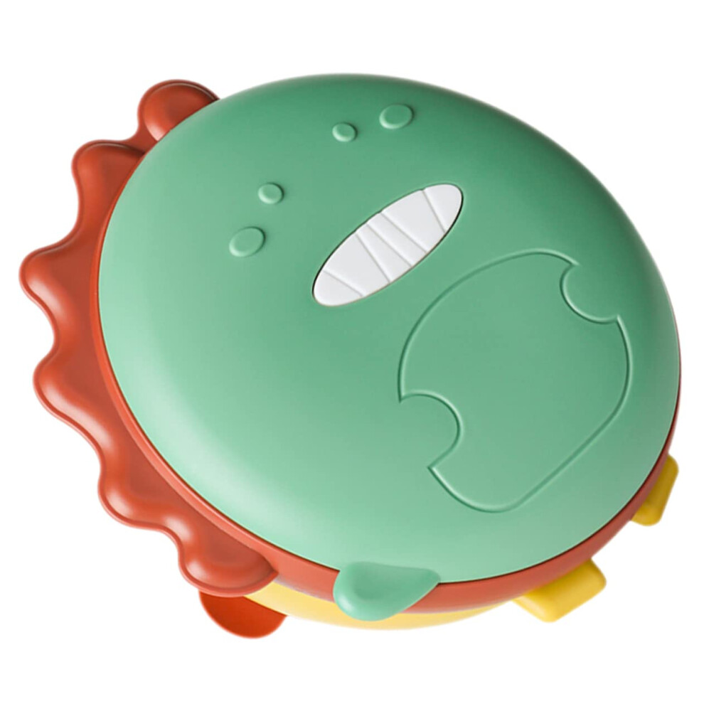 Dinosaur Baby Suction Plate with Strong Suction Cup Base, NonSlip Silicone Divided Feeding Tray for Toddlers