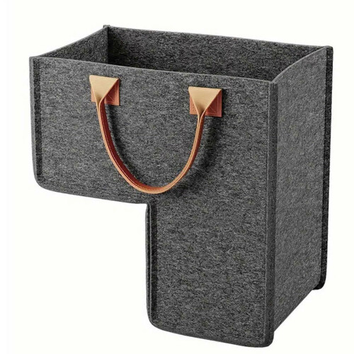 Treppenkorb Organizer  Lshaped stair baskets with leather handles