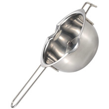 Stainless Steel Chocolate Melting Pot with Dual Pour Spouts, Small Double Boiler for Butter and Cheese