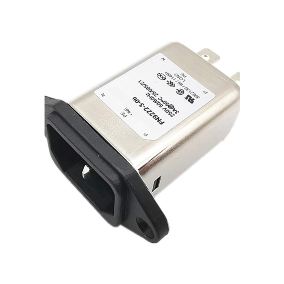 Emi Power Filter Fn9222306 3A Pin Socket Iec Inlet For Noise Reduction And Energy Saving 9199774162876