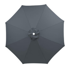 Patio Umbrella Canopy Replacement Waterproof 8Rib UV Protection Outdoor Cover Grey 350cm