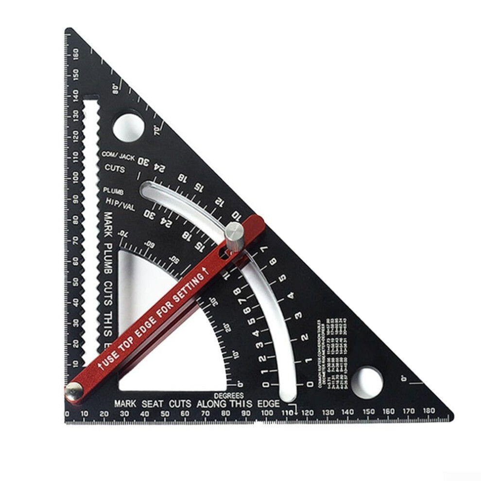 7 Inch Adjustable Ruler For Measuring Angles And Checking Square In Carpentry, Angle Measuring Tool, Metric 7 Inch Scale 9382693496935