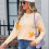 (M,pink)Autumn and Winter Women's Sweater Printed Pullover Sweater Flower Sweater 5