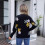 (L,black)Autumn and Winter Women's Sweater Printed Pullover Sweater Flower Sweater 1