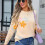 (L,black)Autumn and Winter Women's Sweater Printed Pullover Sweater Flower Sweater 3