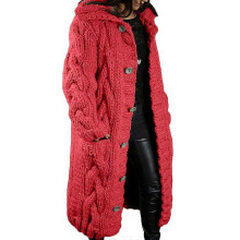 (M,Orange Red)Plus-Size Sweater, Coat, Fashionable Sweater, Women's Knitted Sweater