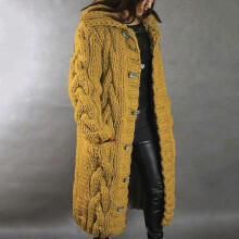 (M,Yellow)Plus-Size Sweater, Coat, Fashionable Sweater, Women's Knitted Sweater
