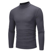 (L,Dark Grey)sweater Gothic Men Turtelneck Sweater