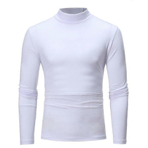 (L,White)sweater  Gothic Men Turtelneck Sweater