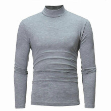 (XXL,Light Grey)sweater Gothic Men Turtelneck Sweater