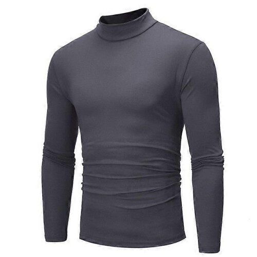 (XXL,Dark Grey)sweater  Gothic Men Turtelneck Sweater