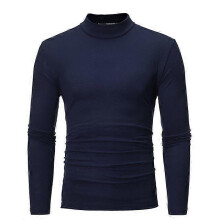 (XL,Navy Blue)sweater Gothic Men Turtelneck Sweater
