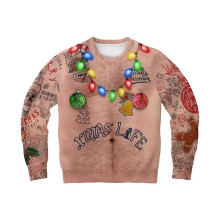 (S,Multicolor)Sweater Christmas Women's Men's Ugly Sweater Pullover Holiday atmosphere sweater